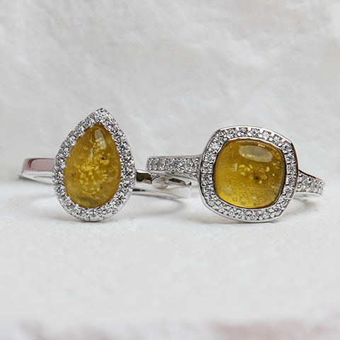 Citrine Murano Glass